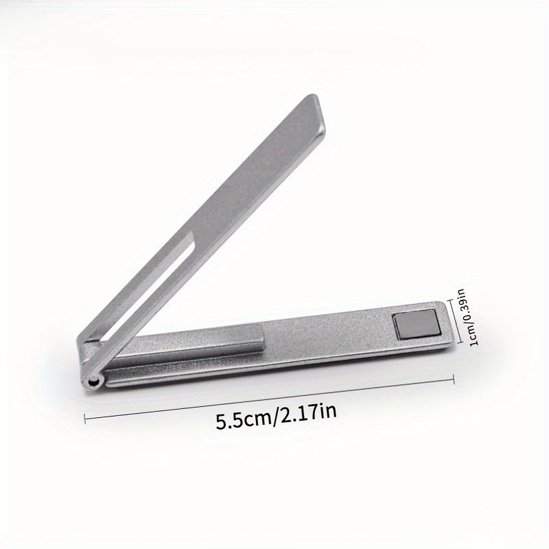 Universal Magnetic Ultra Thin Foldable Metal Alloy Desk Phone Holder Desktop Cell Phone Stands Phone Support