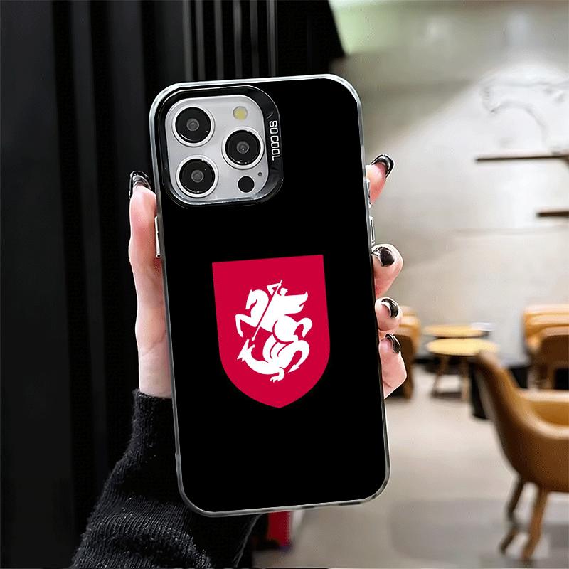 Georgia Passport Flag Shockproof Phone Case for iPhone 17 Air 16 16E 15 Pro Max 14 Plus 13 Mini 12 Back Cover Anti Fall Fundas