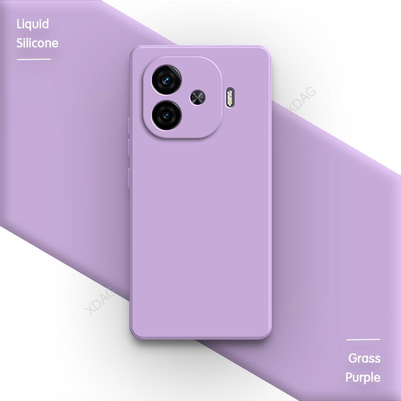 Etui Coque Candy Color do VIVO iQOO Z9 Turbo Z9X 5G Ochrona obiektywu Kwadratowy płynny silikonowy miękki pokrowiec tylny Akcesoria