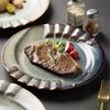 Luxusní retro jídelní talíře, kreativní lehké luxusní restaurační dezertní steakový talíř, lahodné pokrmy, vynikající domácí nádobí