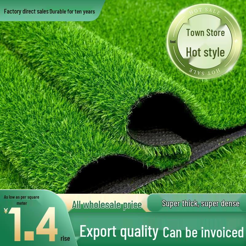Artificial Green Grass Carpet Outdoor Insulation Mat for Roof, Balcony, and Fence Decor