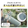 Thermos Water Bottle Vacuum Insulated Carry Mug 1L Charcoal Handle Insulation Cold Dishwasher Safe Convenient Loop Smooth Drinking Fluid Tech JOY-1000