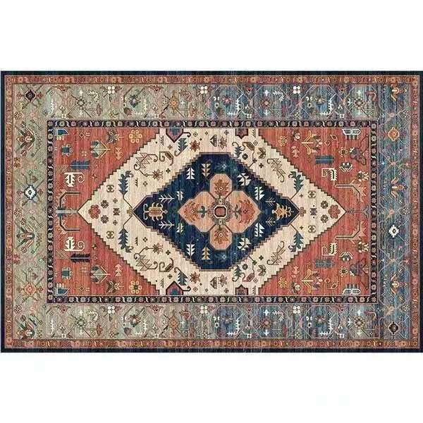 Vintage Living Room Carpet Ethnic Style Bedroom Bedside Carpet Persian Coffee Table Mat