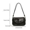 Women Small Underarm Bag Solid Color Casual Tote Handbag Girls Outdoor Daily Bag