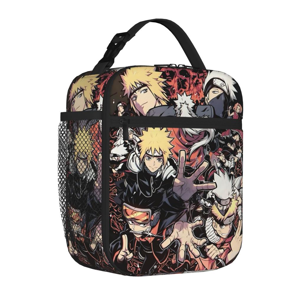 Naruto anime comic Insulated Lunch Bag Insulation Bento Pack Rice Bag bolsa Student Bento Lunch Handbag Insulation