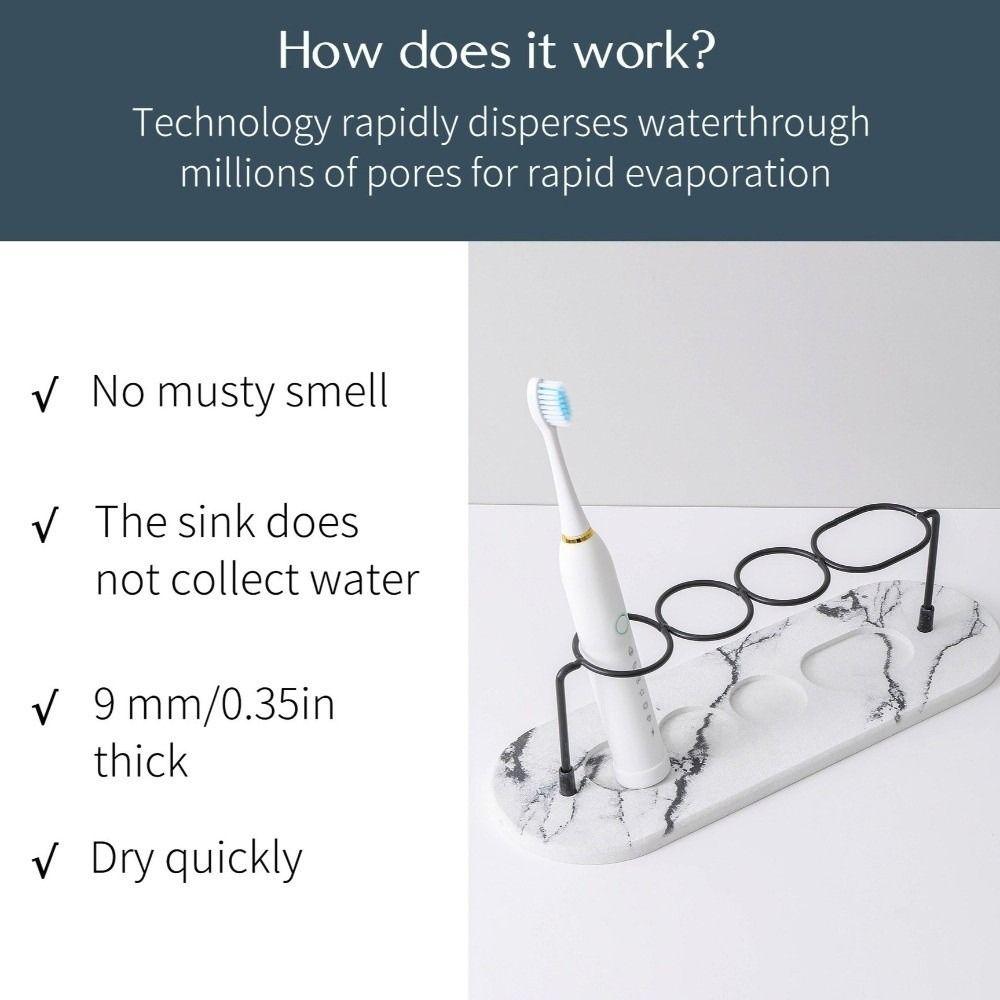 Fast Drying Toothbrush Storage Rack Diatom Earth Toothbrush Holder  Bathroom Storage