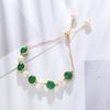 Hot Sell Trendy Natural Freshwater Pearl & Green Crystal 14K Gold Filled Female Bracelet Promotion  For Women Gifts Cheap