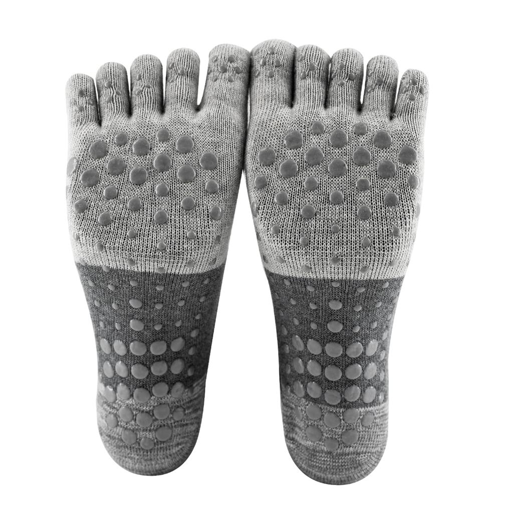 TsujiYa Yoga and Pilates Socks with 3D Molded PVC Short Socks with High Elasticity and Foot and a Comfortable Fit Sizes and Women's Five-Toe Non-Slip
