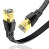 Category 8 Flat Pure Copper 10 Gigabit Network Cable with Shielded RJ45 Connectors CAT8 Flat Patch Cable
