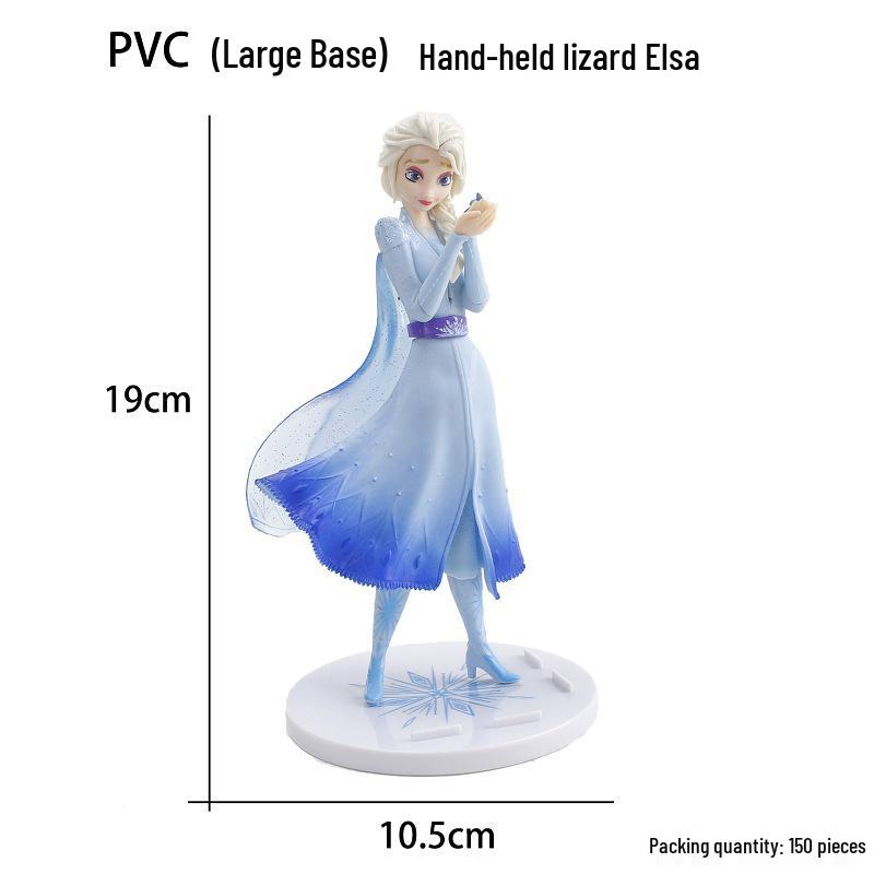 Large Solid PVC Princess Aisha Lizard Figurine Cake Decoration Ornament