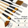 32Pcs Paint Brush Set For Acrylic Painting Premium Nylon Bristles With Round Filbert,Flat,Fan,Angle,Fine Detail Brush For Artist