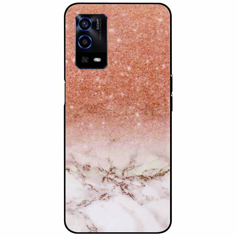 For Oppo A55 4G Case A 55 Silicone Soft Painted TPU Black Cover for Oppo A55 Case CPH2325 Cute Funda Coque for OPPOA55 6.51''