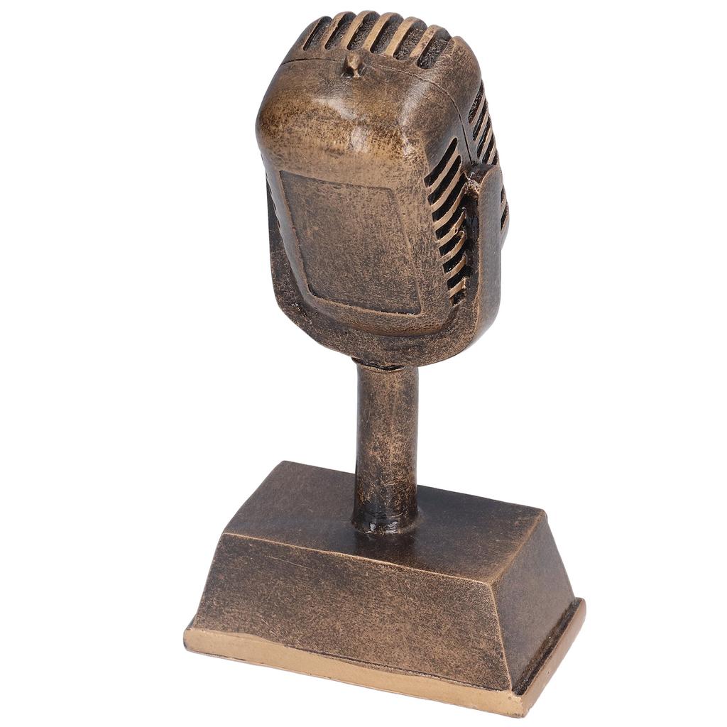 Musikpreis-Trophäe aus Kunstharz, dekoratives Mikrofon, Tischdekoration für Zuhause, Gesangswettbewerb