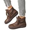 Women's Retro Boots with Thick, Lace-Up Closure and Comfortable Fit for Fall and Winter