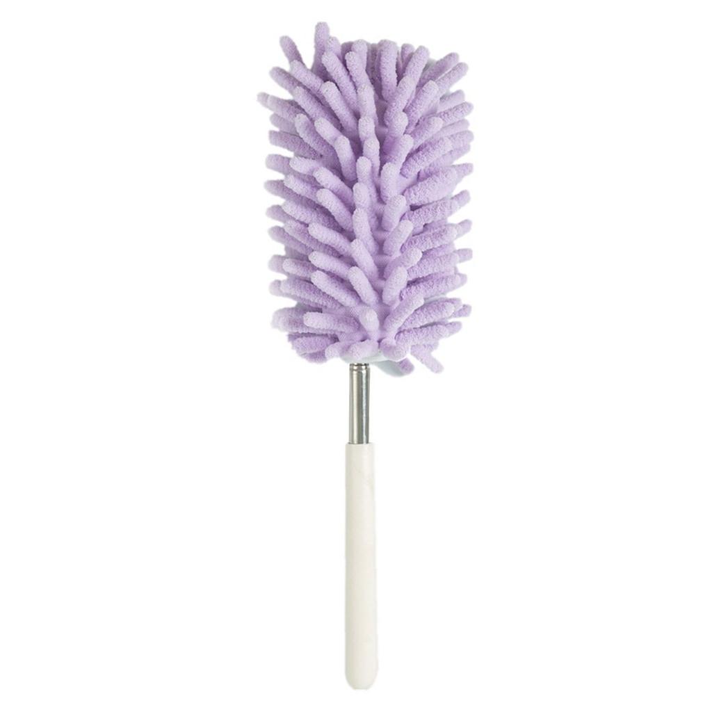 Telescopic Duster Handheld Dust Remover Washable Bendable Head for Household Ceiling Furniture Cleaning Telescopic Duster