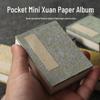 Mini Palm-Sized White Xuan Paper Album for Calligraphy, Chinese Painting, Sketching, and Sutra Copying.
