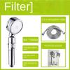 Pressurized Shower Head One Key Water Stop Hand Filter Dechlorination Skin Care Shower High Pressure Head
