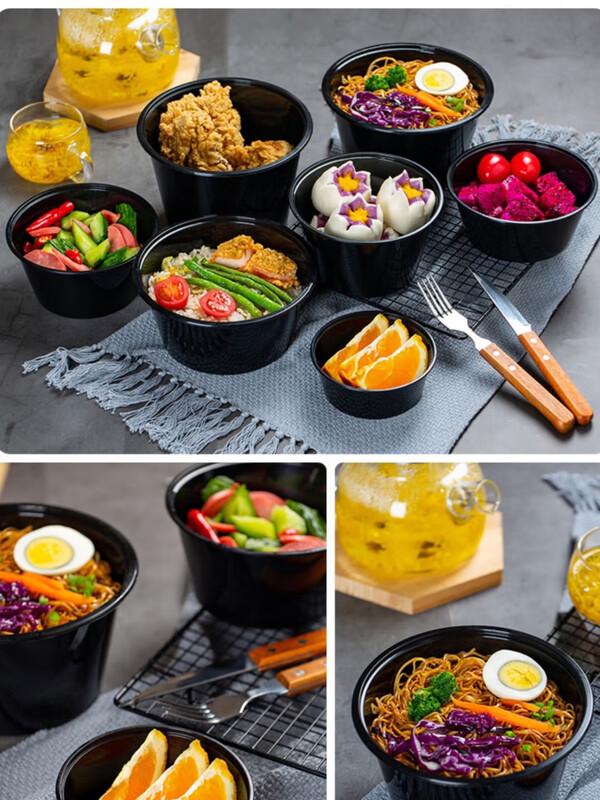 Disposable Round Thickened Plastic Meal Box with Lid