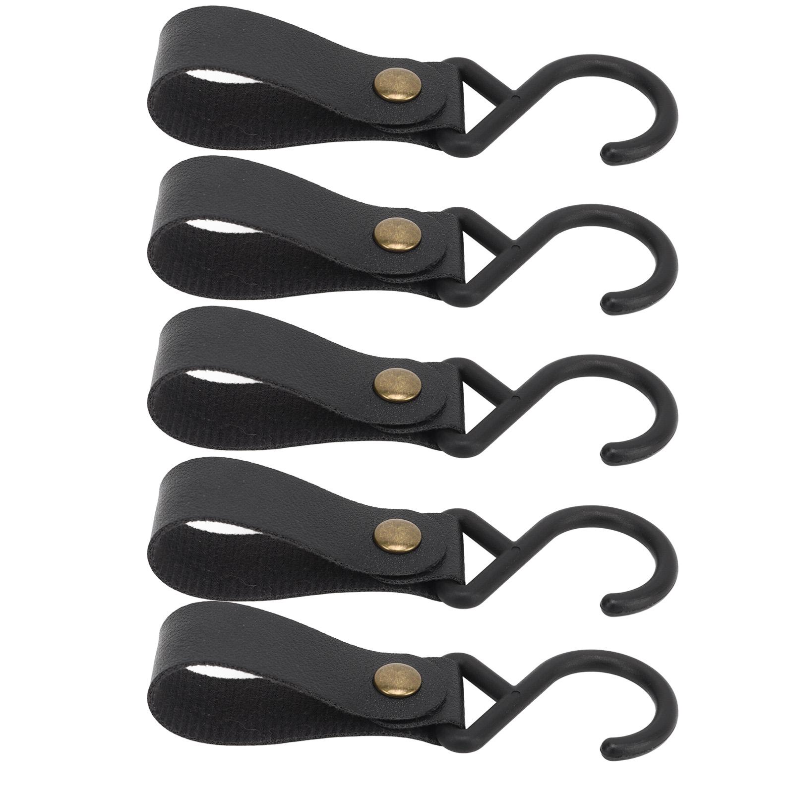 

15 шт. кожаных S-образных крючков высокой прочности, многофункциональные портативные S-образные вешалки для кемпинга на открытом воздухе, коричневые