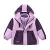 Girls' Casual Hardshell Jacket Spring and Autumn Children's Fashion Three-in-one Detachable Hardshell Jacket
