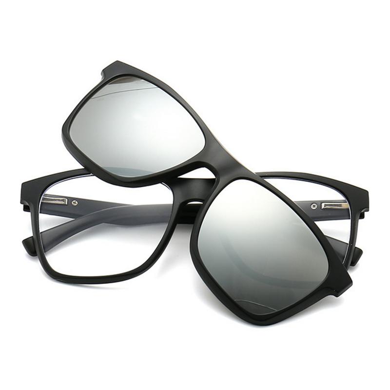 2315 Big Square  Frame Magnet Clip Myopia Glasses 0 -1.0 -2.0 To -6.0  Hyperopia Sunglasses +0.5 +1.0 +2.0 To +6