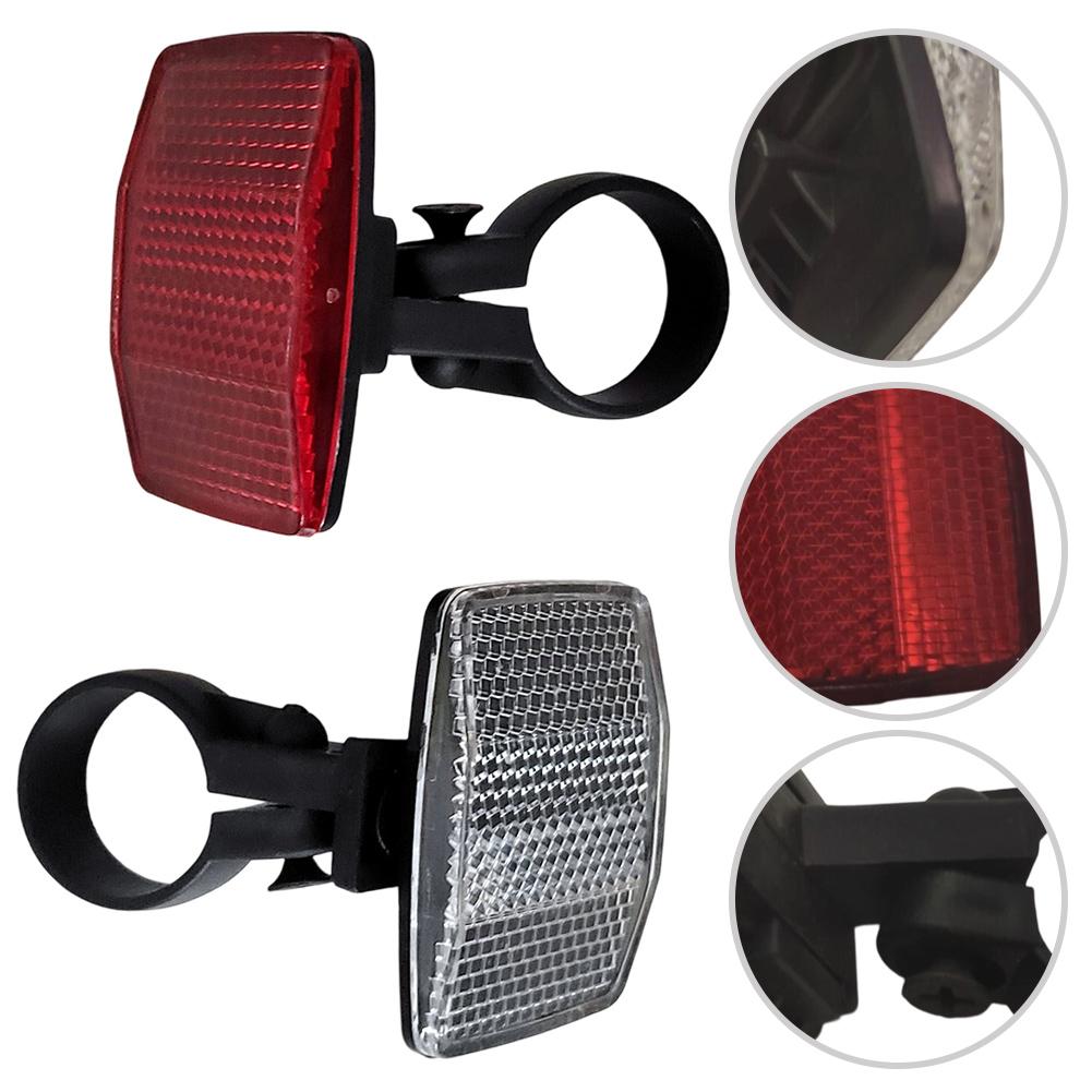 Bicycle Reflectors Front Rear Warning Light Safety Lens Fits 31.8mm Handlebar Seatpost For MTB Bike Bicycle Accessorie 7