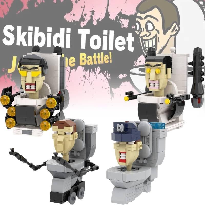 Mocskibidi Toilet Building Blocks Set For Creative Kids With 100 To 500 Colorful Pieces