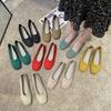 Stretch Knit Fabric Shoes Spring New Women Flat Heel Anti Skid Ballet Flats Shoes Slip On Breathable Loafer Femalehj89