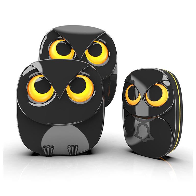 Wireless Doorbell Cute Owl Doorbell Weatherproof Outdoor Remote Push Button
