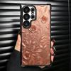 Beautiful Rose Gold Art Plating Phone Case For Samsung Galaxy S24 S25 FE S26 Edge S23 Ultra S22 S21 Plus S20 Anti-Fall Airabag C