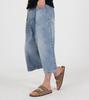 Beoteunseoul Catbrush Vintage Bermuda Denim Pants (Sky Blue)