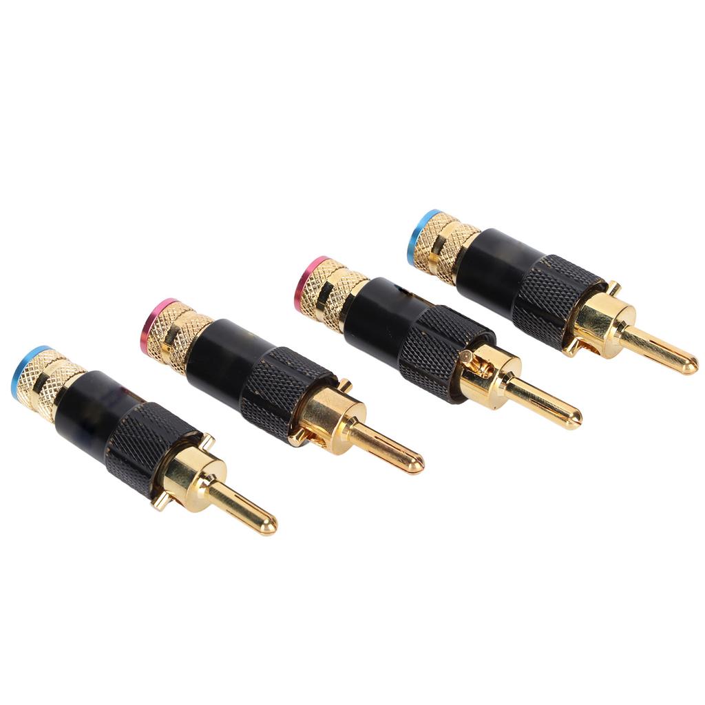 Preffair BA1410 Banana Plugs 24K Gold Plated HIFI Banana Speaker Plug for Audio and Video Receiver and Sound Systems