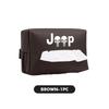 For Jeep PU Leather Car Tissue Box Paper Towel Storage Bag Auto Accessories Compass Renegade Cherokee Wrangler JK Patriot AKN1