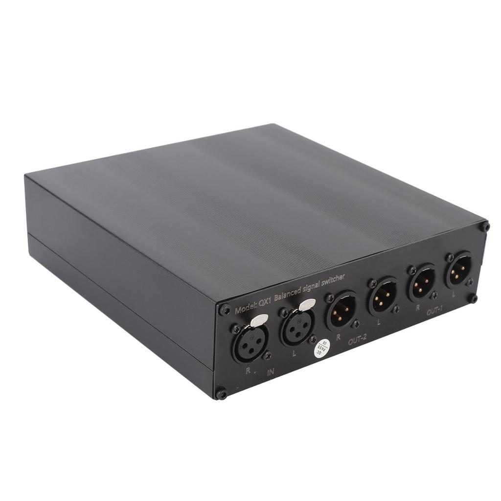 Sound Source Signal Switch Box 1 in 2 Out HiFi XLR Signal Lossless Transmission Impact Proof Sound Splitter Box