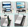 Monitor Stand Riser with Drawer Desk Laptop Stand 3 Height Adjustable Metal Computer Stand for Laptop PC Printer