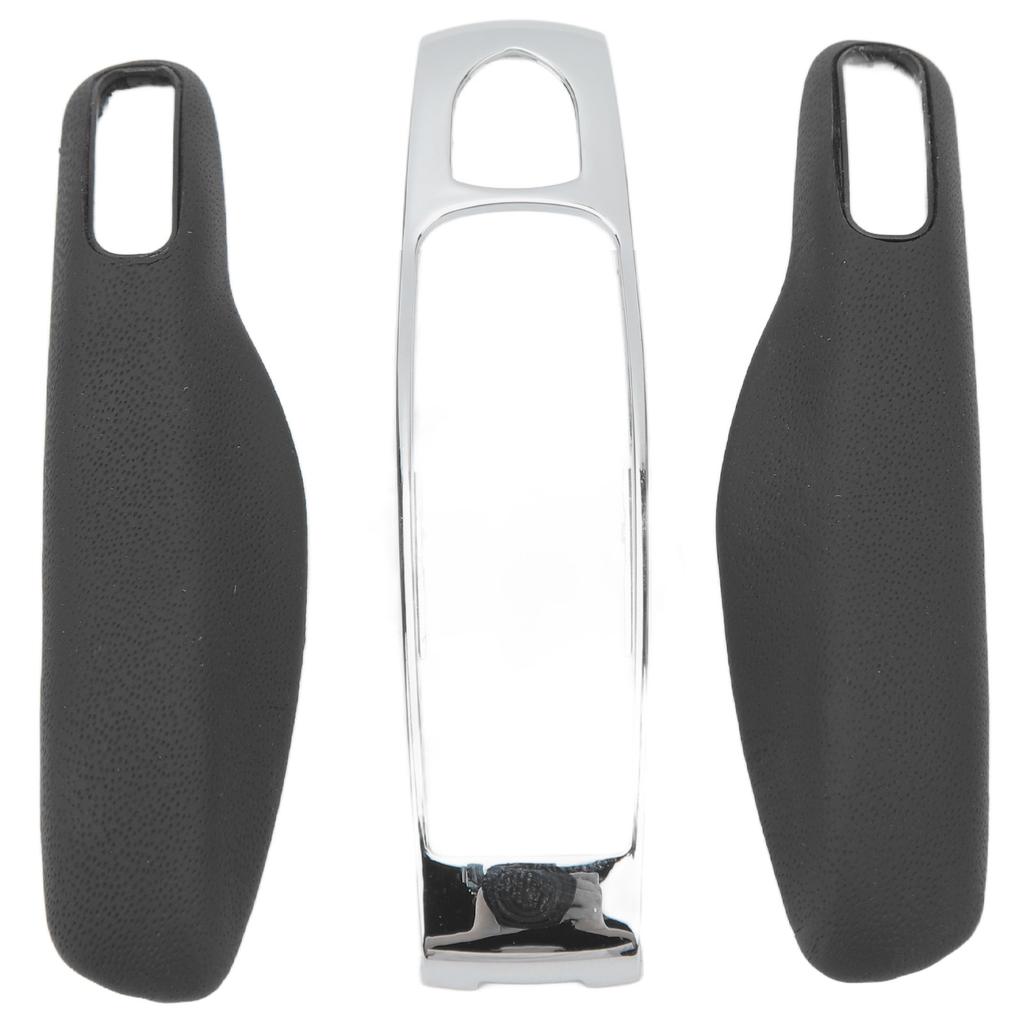 Remote Control Key Shell Black Leather Surface Dustproof Case Shell Cover Replacement For Panamera