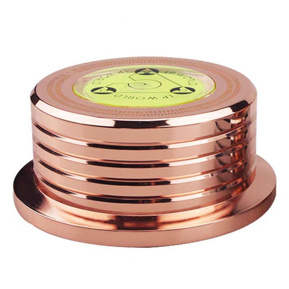 Alloy LP Vinyl Record Player Stabilizer 50Hz Bubble Leveling Record Weight Stabilizer Enhance Experience Phono Disc Stabilizer