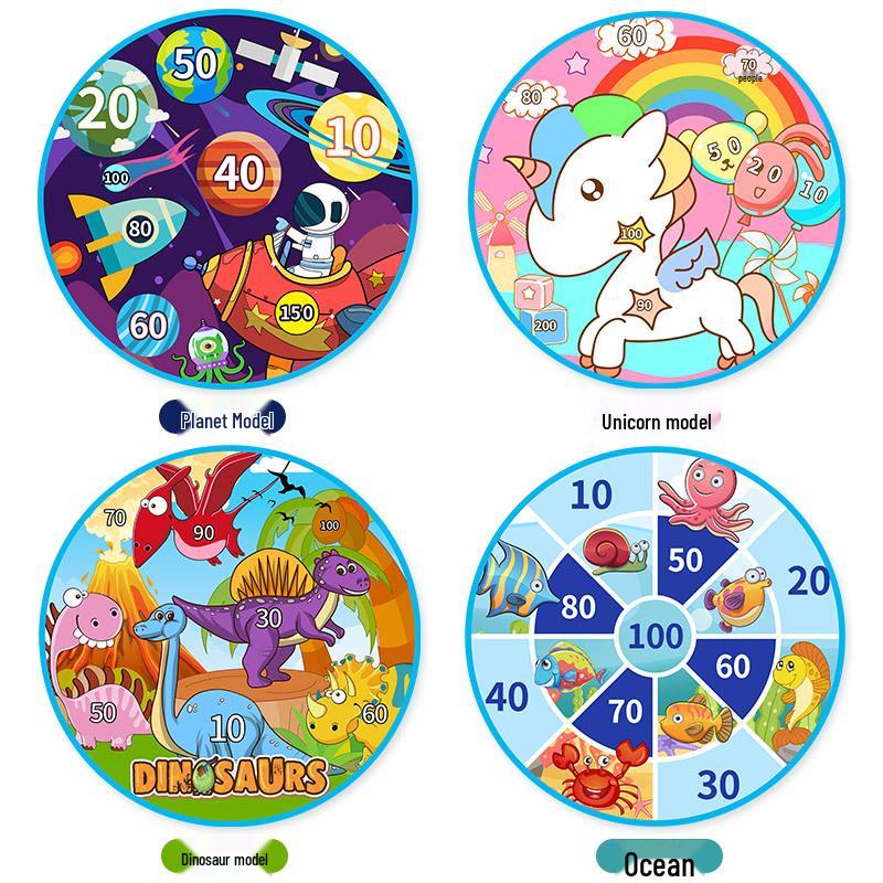 Kids' Cartoon Sticky Ball Dartboard - Educational Indoor Target Sports Toy