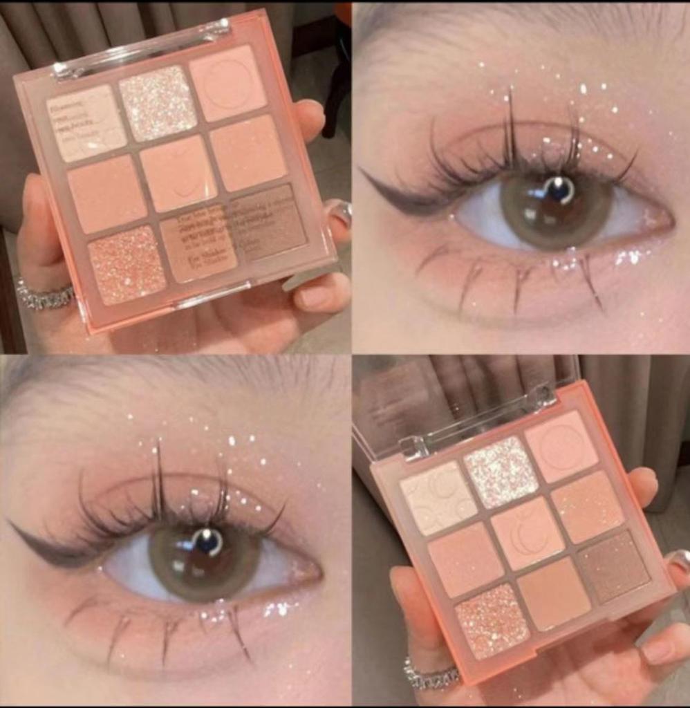 DIKALU Nine-Color Oatmeal Nude Matte Eyeshadow Palette - Earth Tone Autumn Collection