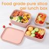 Silicone Lunch Box 3 Size Fresh-keeping Case Reusable Lunch Container  Students Adult