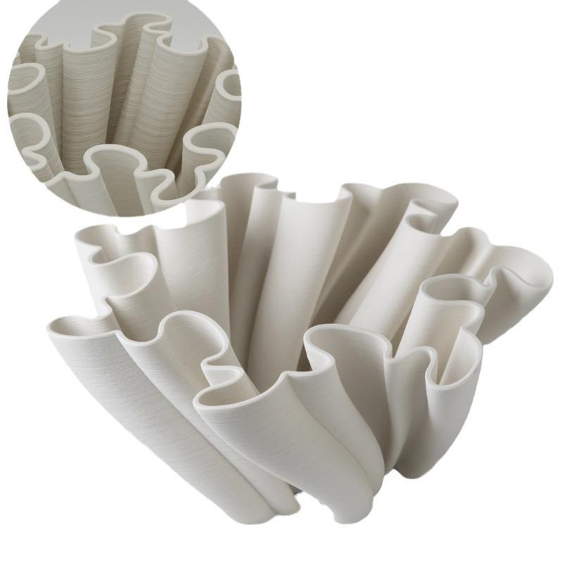 3D Printed Ceramic Vase, Nordic Home Design, Flower Pot, Living Room and Dining Table Decoration, Flower Arrangement Container