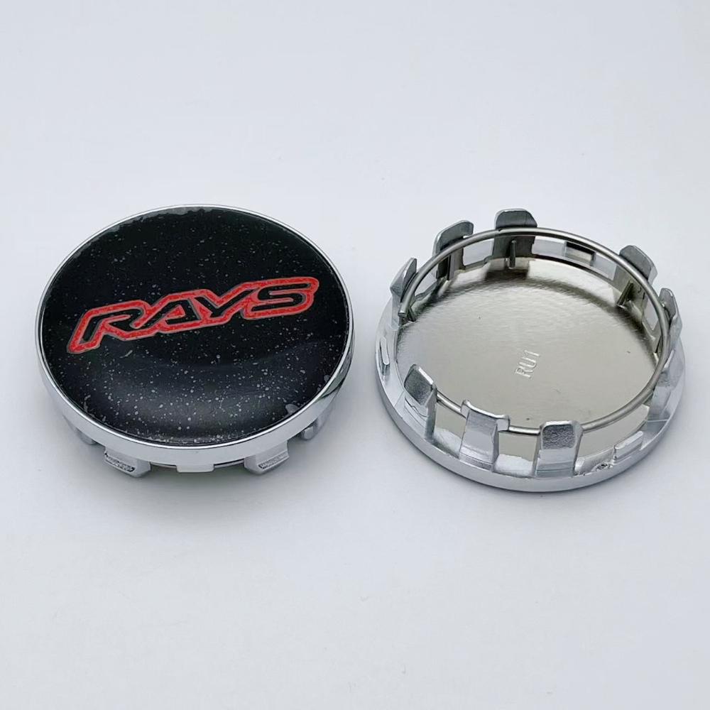 4pcs 59mm Rays Logo Emblem Badge Car Wheel Center Cap Wheel Hubcap Auto Rim Center Cover Replace Car Styling Accessories