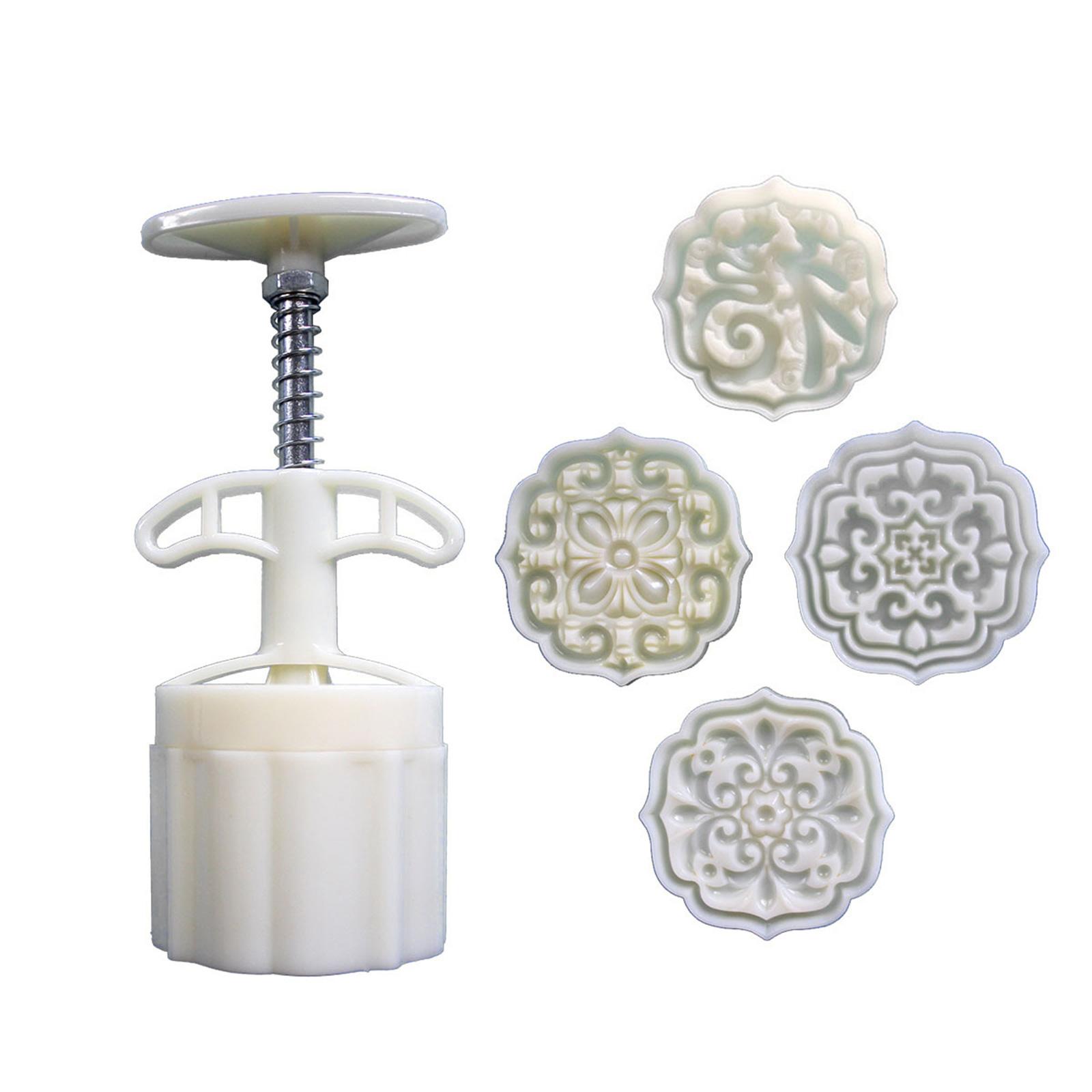 

Hand Pressed Mooncakes Mold Festival Dessert Molds Cookie Stamp ABS Plastics Pastries Cake Moulds for Baking Lover A