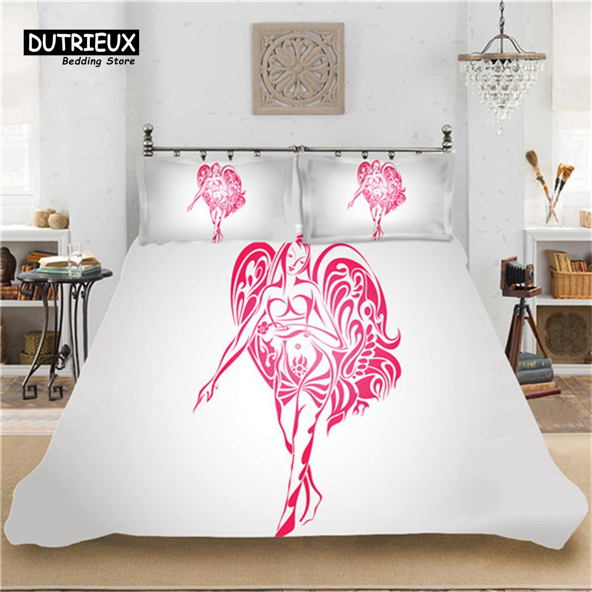 Cancer Duvet Cover Set Soft Hand Drawn Constellations Bedding Set Simple White Quilt Cover Abstract Geometric Pillowcases Decor EU Single(135*200cm)3pcs