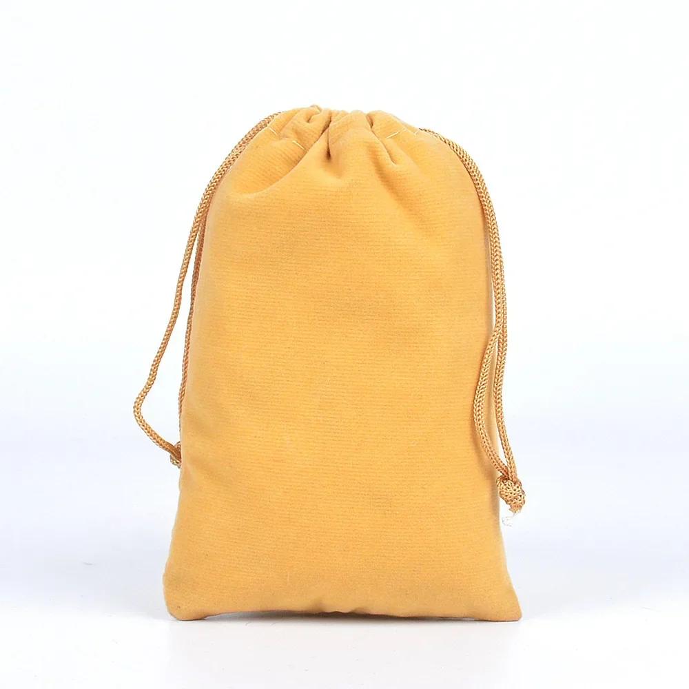 10Pcs/Lot Soft Fabric Velvet Drawstring Gift Bags Wedding Candy Christmas Pouches Jewelry Storage Bag Festival Various Size