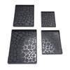 4PCS Plastic Serving Tray Lightweight Multifunction Rectangular Fruit Trays Serving Platters Set