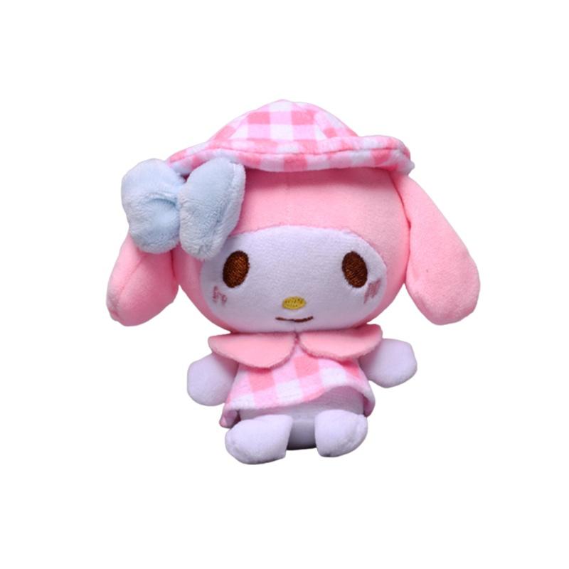 Cute Sanrios Kuromi Melody Cinnamoroll Plush Doll Pendant For Bag And Keychain Decoration
