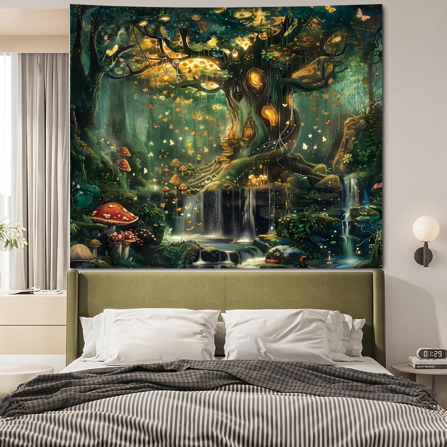 Sommer Monet Seerosen Kunst Gedruckte Wandteppich Wohnzimmer Schlafzimmer Hintergrundwand Raumdekoration 74x94cm(29x37in)