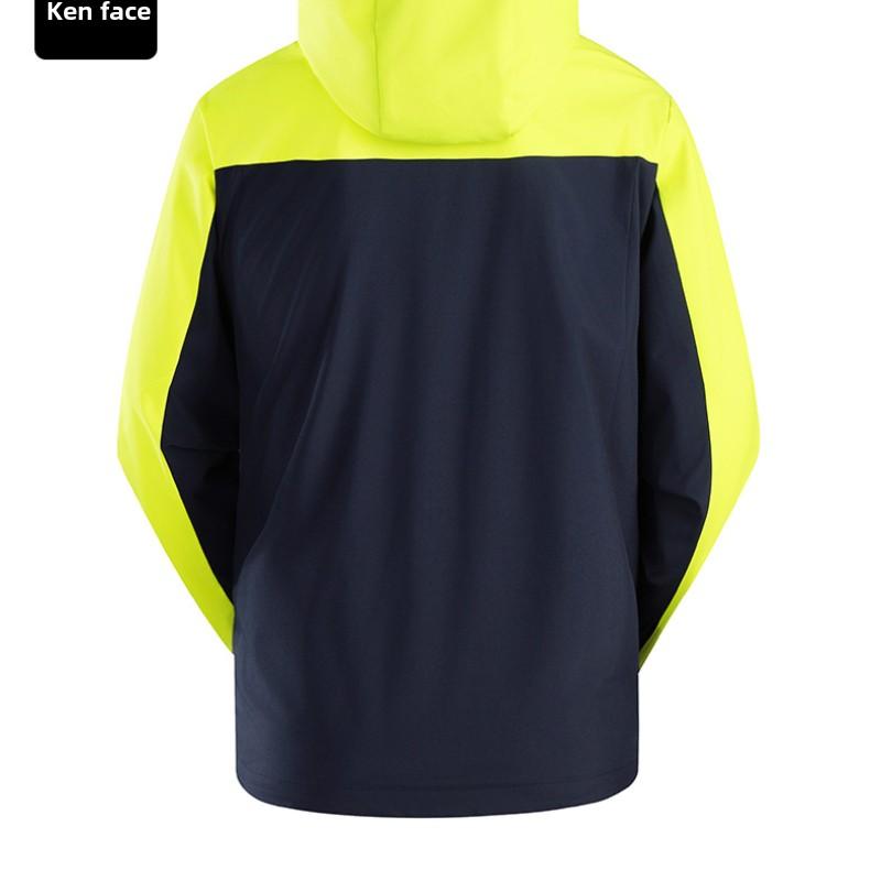 Men's Softshell Jacket with Hood Waterproof Windbreaker Lightweight Rain Shell Jacket for Outdoor Hiking Travel