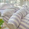 Soft Ins Stripe Bedding Set 3/4pcs Duvet Cover Pillowcase Sheet Set Girly Fresh Style Couple Bed Comforter Colchas Para La Cama